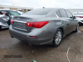 2014 Infiniti Q50 Premium with VIN JN1BV7AP4EM676498, listed as a IAAI auction lot 41900566 with 111,897 mi miles. Bid and sale history available at carsss.com. Image 4.