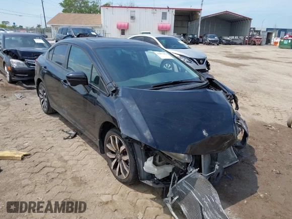 2015 Honda Civic Sedan EX-L with VIN 19XFB2F9XFE249119, listed as a IAAI auction lot 41877073 with 92,886 mi miles. Bid and sale history available at carsss.com. Image 1.