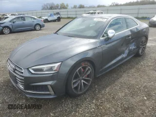 2018 Audi S5 Coupe Premium Plus with VIN WAUP4AF5XJA011320, listed as a Copart auction lot 49507265 with 32,228 mi miles and Salvage Title. Bid and sale history available at carsss.com. Image 1.