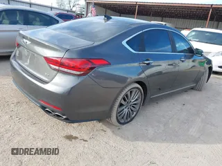 2017 Genesis G80 5.0L Ultimate with VIN KMHGN4JF0HU207725, listed as a IAAI auction lot 40953010 with 84,738 mi miles. Bid and sale history available at carsss.com. Image 4.