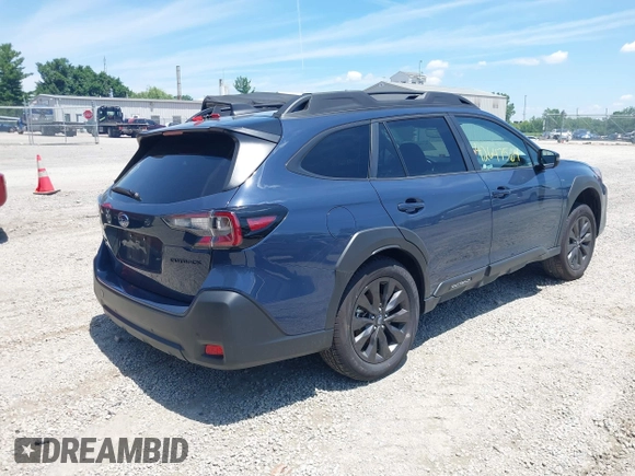 2025 Subaru Outback Onyx with VIN 4S4BTALC0S3245647, listed as a IAAI auction lot 42647564 with 3,472 mi miles and . Bid and sale history available at DreamBid. Image 4.