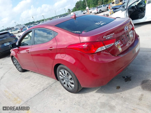 2012 Hyundai Elantra GLS with VIN KMHDH4AE8CU466814, listed as a IAAI auction lot 41933252 with 134,640 mi miles. Bid and sale history available at carsss.com. Image 3.