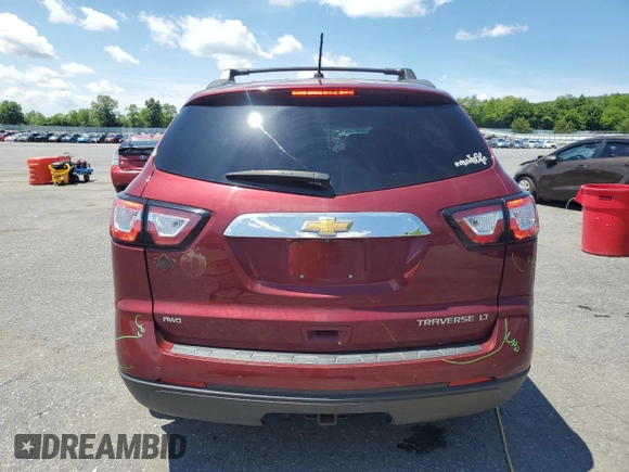 2015 Chevrolet Traverse LT with VIN 1GNKVGKD6FJ319271, listed as a Copart auction lot 58683735 with 106,573 mi miles and Salvage title. Bid and sale history available at DreamBid. Image 6.