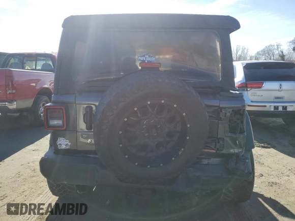 2020 Jeep Wrangler Unlimited Sport S z VIN 1C4HJXDG5LW325387, wystawiony jako Copart lot #41467505 z przebiegiem 104 343 mil mil oraz Szkoda całkowita • Salvage title. Historia ofert i sprzedaży dostępna na DreamBid. Obrazek 6.