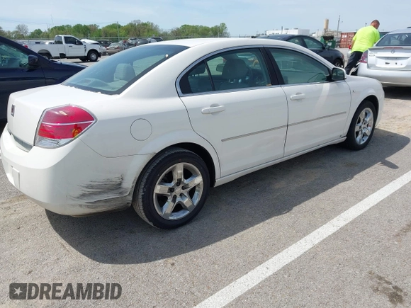 2008 Saturn Aura XE with VIN 1G8ZS57B98F235442, listed as a IAAI auction lot 42100073 with 130,084 mi miles. Bid and sale history available at carsss.com. Image 4.