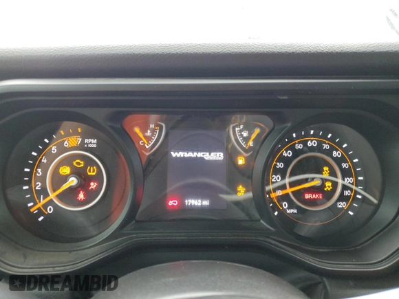 2024 Jeep Wrangler Sport S with VIN 1C4PJXAN1RW125436, listed as a Copart auction lot 59811895 with 17,962 mi miles and Salvage title. Bid and sale history available at DreamBid. Image 9.