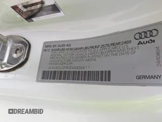 2013 Audi S5 Premium Plus z VIN WAUCGAFR0DA006611, wystawiony jako IAAI lot #41636149 z przebiegiem 212 323 mil mil oraz . Historia ofert i sprzedaży dostępna na DreamBid. Obrazek 9.
