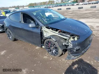 2024 Tesla Model Y Performance with VIN 7SAYGDEF6RA266687, listed as a IAAI auction lot 41645550 with 11,704 mi miles. Bid and sale history available at carsss.com. Image 1.