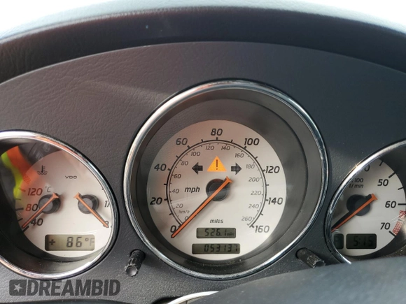 2002 Mercedes-Benz SLK-Class 2.3L Kompressor with VIN WDBKK49F22F269133, listed as a Copart auction lot 74792244 with 53,137 mi miles and Salvage Title. Bid and sale history available at carsss.com. Image 9.