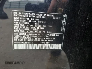 2018 Volkswagen Atlas Launch Edition with VIN 1V2BR2CA7JC510844, listed as a Copart auction lot 76652404 with 130,048 mi miles and Salvage title. Bid and sale history available at DreamBid. Image 13.