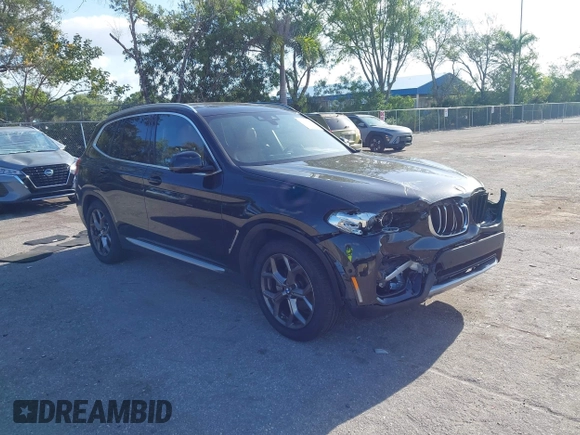2021 BMW X3 sDrive30i z VIN 5UXTY3C02M9G80084, wystawiony jako IAAI lot #42077773 z przebiegiem 36 239 mil mil oraz . Historia ofert i sprzedaży dostępna na DreamBid. Obrazek 1.