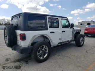 2019 Jeep Wrangler Unlimited Sahara with VIN 1C4HJXEN7KW595474, listed as a Copart auction lot 52367265 with 101,802 mi miles and Salvage Title. Bid and sale history available at carsss.com. Image 3.