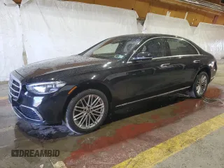 2022 Mercedes-Benz S S 580 with VIN W1K6G7GB7NA151849, listed as a Copart auction lot 48984955 with 91,597 mi miles and Clean Title. Bid and sale history available at carsss.com. Image 1.