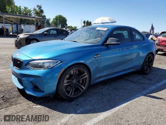2017 BMW M2 with VIN WBS1H9C50HV786480, listed as a Copart auction lot 70715923 with 47,482 mi miles. Bid and sale history available at carsss.com. Image 1.