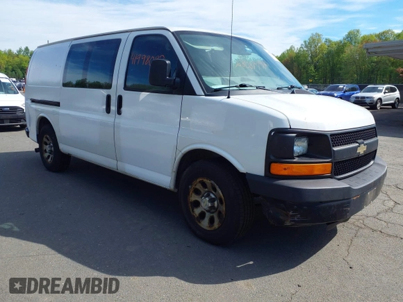 2012 Chevrolet Express Cargo with VIN 1GCSGAFX1C1179128, listed as a IAAI auction lot 41998082 with 238,288 mi miles and . Bid and sale history available at DreamBid. Image 1.