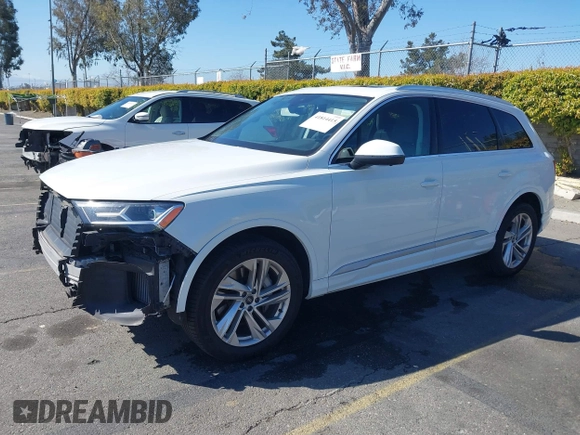 2021 Audi Q7 Premium Plus with VIN WA1LXAF73MD021033, listed as a IAAI auction lot 41814415 with 64,377 mi miles and . Bid and sale history available at DreamBid. Image 2.