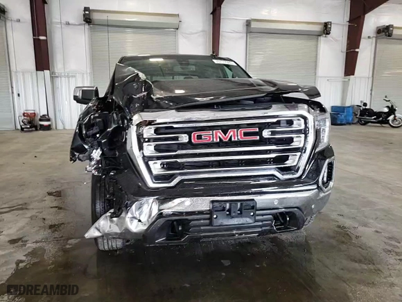 2019 GMC Sierra 1500 SLT with VIN 1GTU9DEL7KZ115033, listed as a Copart auction lot 70777593 with 27,520 mi miles and Salvage Title. Bid and sale history available at carsss.com. Image 10.