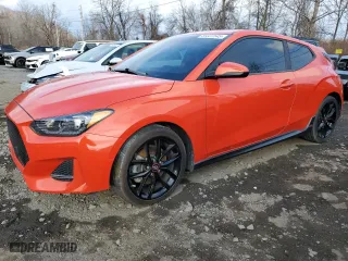 2019 Hyundai Veloster Turbo with VIN KMHTH6AB0KU018904, listed as a Copart auction lot 89337545 with 82,877 mi miles and Salvage Title. Bid and sale history available at carsss.com. Image 1.