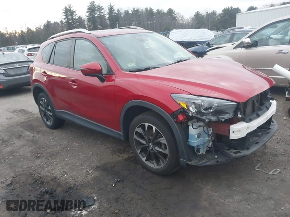 2016 Mazda CX-5 Grand Touring with VIN JM3KE4DY6G0740347, listed as a IAAI auction lot 41101437 with 81,586 mi miles. Bid and sale history available at carsss.com. Image 1.