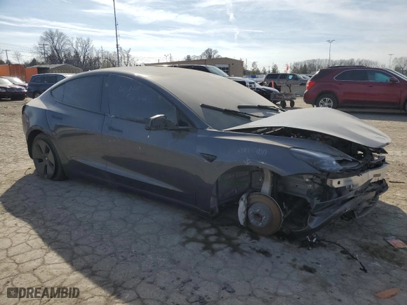 2023 Tesla Model 3 with VIN 5YJ3E1EA2PF627347, listed as a Copart auction lot 43622015 with NaN miles and Salvage Title. Bid and sale history available at carsss.com. Image 4.