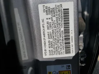 2019 Honda Accord EX with VIN 1HGCV3F46KA012226, listed as a Copart auction lot 59628015 with 56,960 mi miles and Salvage title. Bid and sale history available at DreamBid. Image 12.