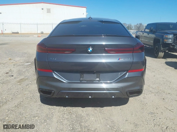 2021 BMW X6 M50i with VIN 5UXCY8C07M9E32426, listed as a IAAI auction lot 41715641 with 23,000 mi miles. Bid and sale history available at carsss.com. Image 16.