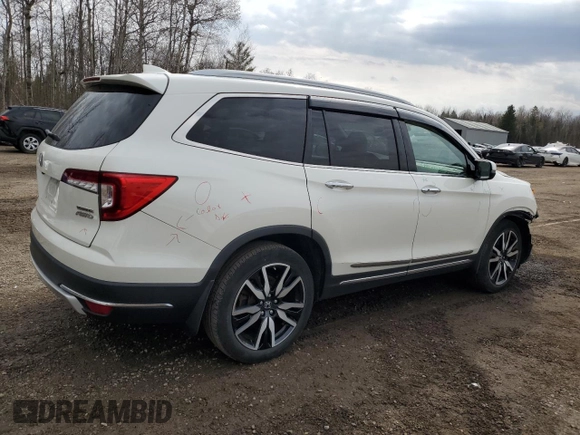 2019 Honda Pilot Touring 7-Passenger with VIN 5FNYF6H64KB503239, listed as a Copart auction lot 52936035 with 83,619 mi miles and Salvage Title. Bid and sale history available at DreamBid. Image 3.