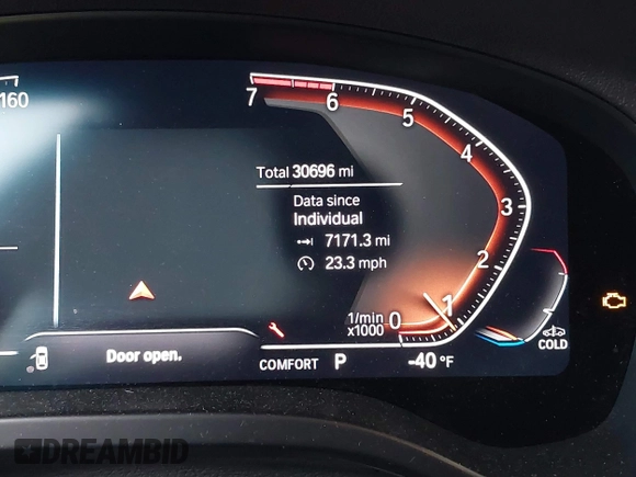 2023 BMW X3 sDrive30i with VIN 5UX43DP09P9R23362, listed as a IAAI auction lot 41709641 with 30,696 mi miles and . Bid and sale history available at DreamBid. Image 7.