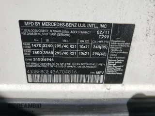 2011 Mercedes-Benz GL-Class GL 550 with VIN 4JGBF8GE4BA704816, listed as a Copart auction lot 70331714 with 135,318 mi miles and Salvage Title. Bid and sale history available at carsss.com. Image 13.