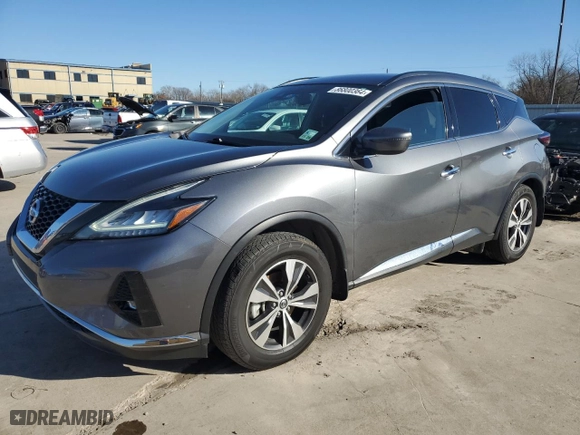 2021 Nissan Murano SV with VIN 5N1AZ2BJ0MC133059, listed as a Copart auction lot 86800364 with 66,791 mi miles and Salvage Title. Bid and sale history available at carsss.com. Image 1.