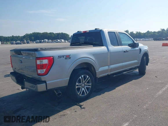 2022 Ford F-150 XL with VIN 1FTEX1EP3NFA65331, listed as a IAAI auction lot 42601392 with 21,187 mi miles and . Bid and sale history available at DreamBid. Image 4.