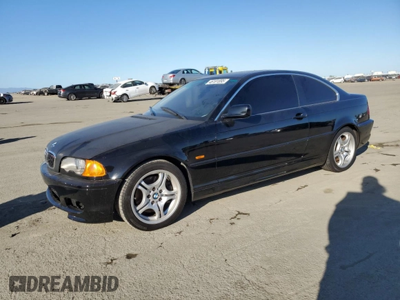 2001 BMW 3 Series 330Ci with VIN WBABN53421JU30014, listed as a Copart auction lot 46181895 with 238,938 mi miles and Salvage Title. Bid and sale history available at carsss.com. Image 1.