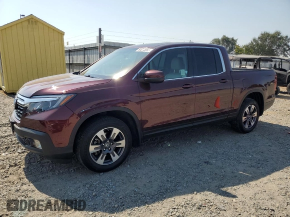 2019 Honda Ridgeline RTL with VIN 5FPYK3F52KB039850, listed as a Copart auction lot 64013955 with 75,366 mi miles and Salvage title. Bid and sale history available at DreamBid. Image 1.