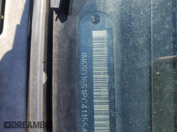 1993 Nissan Frontier with VIN 1N6SD16S1PC411554, listed as a Copart auction lot 47115155 with 165,545 mi miles and Salvage title. Bid and sale history available at DreamBid. Image 12.