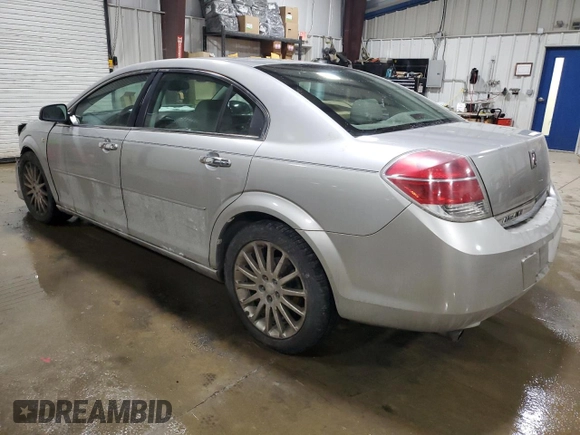 2008 Saturn Aura XR with VIN 1G8ZV57758F139844, listed as a Copart auction lot 89400555 with 120,567 mi miles and Salvage Title. Bid and sale history available at carsss.com. Image 2.
