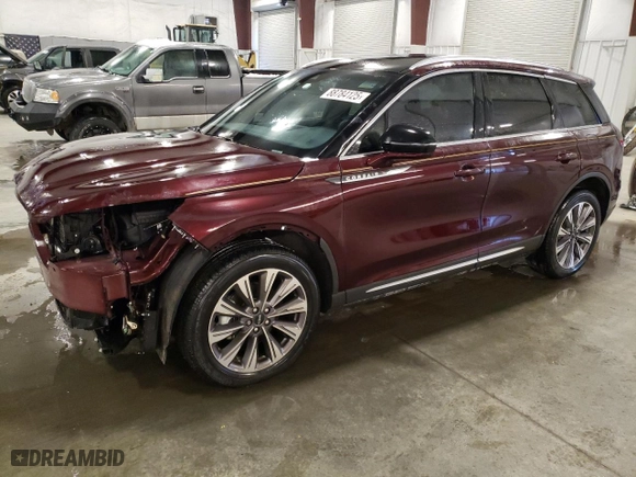 2020 Lincoln Corsair Reserve with VIN 5LMCJ2D96LUL16300, listed as a Copart auction lot 88784125 with 45,338 mi miles and Salvage Title. Bid and sale history available at carsss.com. Image 1.
