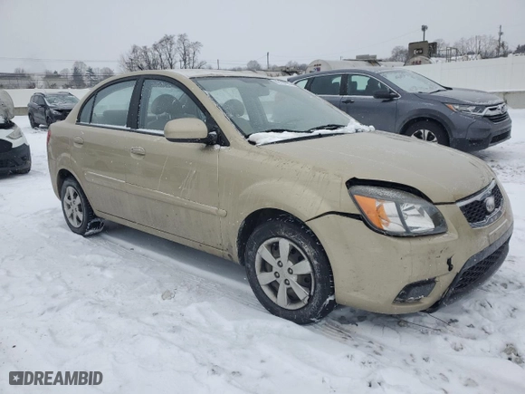 2010 Kia Rio LX with VIN KNADH4A34A6643540, listed as a Copart auction lot 88164655 with 91,598 mi miles and Salvage Title. Bid and sale history available at carsss.com. Image 4.