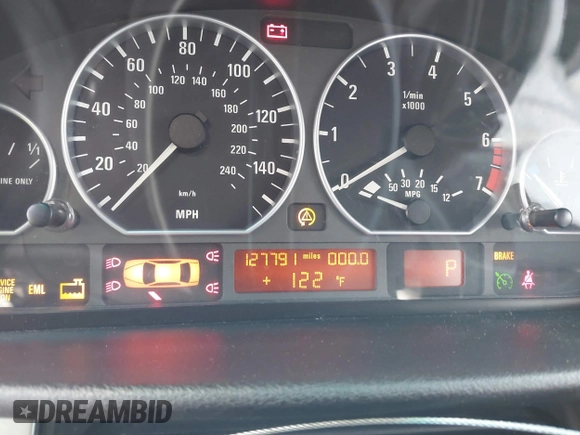 2003 BMW 3 Series 330i with VIN WBAEV534X3KM29039, listed as a IAAI auction lot 41850238 with 127,791 mi miles. Bid and sale history available at carsss.com. Image 7.