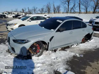 2021 BMW M3 Competition with VIN WBS33AY05MFK88897, listed as a Copart auction lot 87395334 with 42,740 mi miles and Salvage Title. Bid and sale history available at carsss.com. Image 1.
