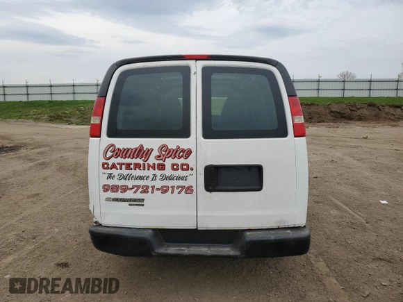 2012 Chevrolet Express Cargo Van with VIN 1GCSGAFX9C1111708, listed as a Copart auction lot 54794345 with 258,344 mi miles and Clean Title. Bid and sale history available at carsss.com. Image 6.