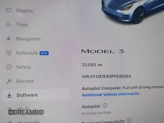 2023 Tesla Model 3 с VIN 5YJ3E1EA2PF639384, выставлен на аукционе IAAI как лот 42486851 с пробегом 33 083 миль миль и . История ставок и продаж доступна на DreamBid. Изображение 7.