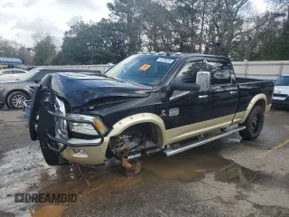 2013 Ram 2500 Laramie Longhorn with VIN 3C6UR5GLXDG530487, listed as a Copart auction lot 44739255 with 105,401 mi miles and Salvage title. Bid and sale history available at DreamBid. Image 1.