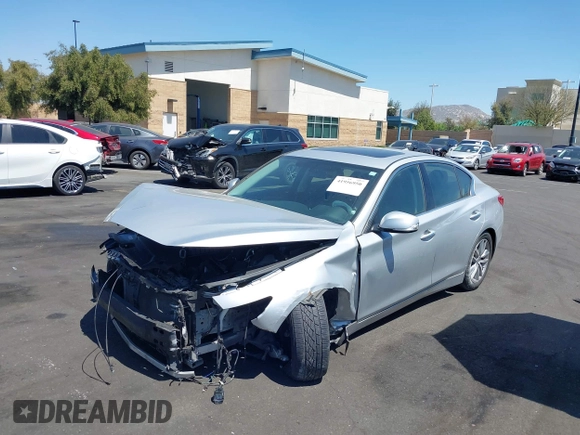 2015 Infiniti Q50 Premium with VIN JN1BV7AP8FM339334, listed as a IAAI auction lot 41956950 with 99,945 mi miles. Bid and sale history available at carsss.com. Image 22.