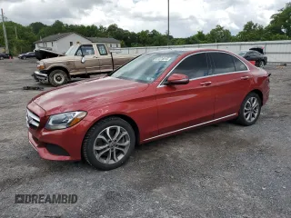 2017 Mercedes-Benz C 300 with VIN 55SWF4KB3HU217567, listed as a Copart auction lot 61574015 with 97,664 mi miles and Salvage title. Bid and sale history available at DreamBid. Image 1.