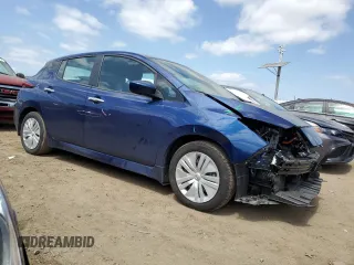 2022 Nissan LEAF S with VIN 1N4AZ1BVXNC563805, listed as a Copart auction lot 53060015 with 25,040 mi miles and Salvage Title. Bid and sale history available at DreamBid. Image 4.