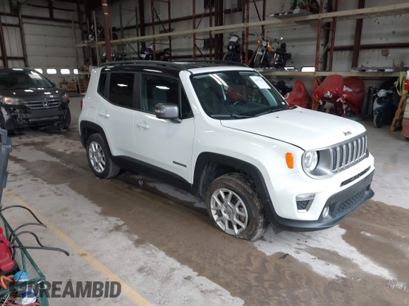 2021 Jeep Renegade Limited with VIN ZACNJDD19MPM21287, listed as a IAAI auction lot 42077387 with 44,208 mi miles and . Bid and sale history available at DreamBid. Image 1.