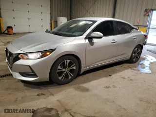2021 Nissan Sentra SV with VIN 3N1AB8CV4MY275387, listed as a Copart auction lot 52565385 with 52,209 mi miles and Salvage Title. Bid and sale history available at carsss.com. Image 1.