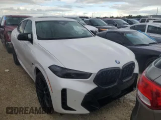 2025 BMW X6 M60i with VIN 5UX43EX07S9X98716, listed as a Copart auction lot 73753074 with 63 mi miles and Salvage Title. Bid and sale history available at carsss.com. Image 5.