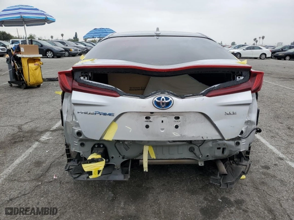 2021 Toyota Prius Prime LE with VIN JTDKAMFP9M3176549, listed as a Copart auction lot 50425295 with 158,990 mi miles and Salvage Title. Bid and sale history available at carsss.com. Image 6.