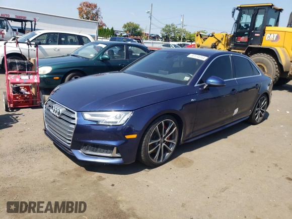 2018 Audi S4 Premium Plus with VIN WAUB4AF41JA004239, listed as a Copart auction lot 68134044 with 114,230 mi miles and Salvage Title. Bid and sale history available at carsss.com. Image 1.